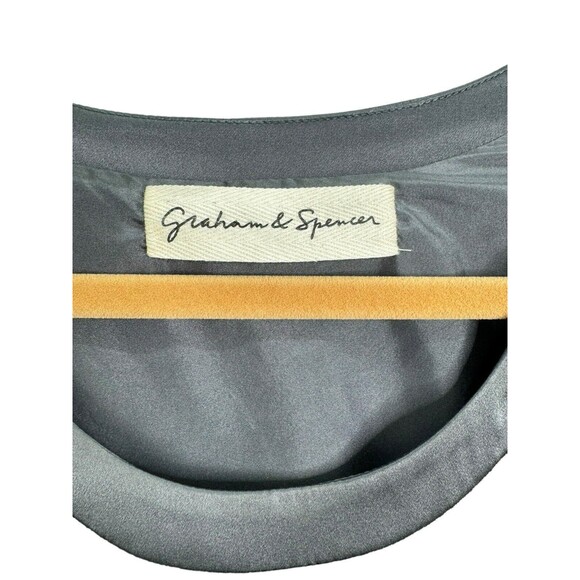 Graham & Spencer Women's Sz Small Gray Lined Knee Length Sheath Dress Si… - Picture 4 of 11